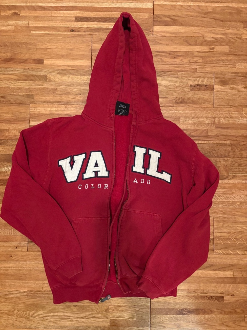 Vail, Colorado Fleece-Lined Zip-Up Hoodie